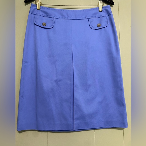 Brooks Brothers Dresses & Skirts - Brooks Brothers “346” Stretch Blue Pleated Front Skirt. NWT. Size 8.
